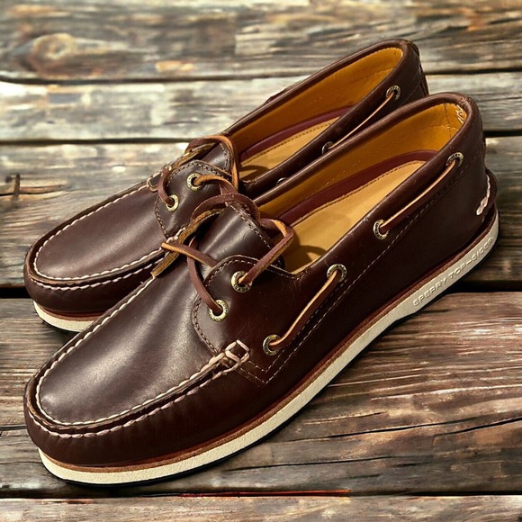 Sperry Brown Classic Gold Cup Original 2-Eye Top Sider Boat Shoes Mens 8.5 NEW main image 6